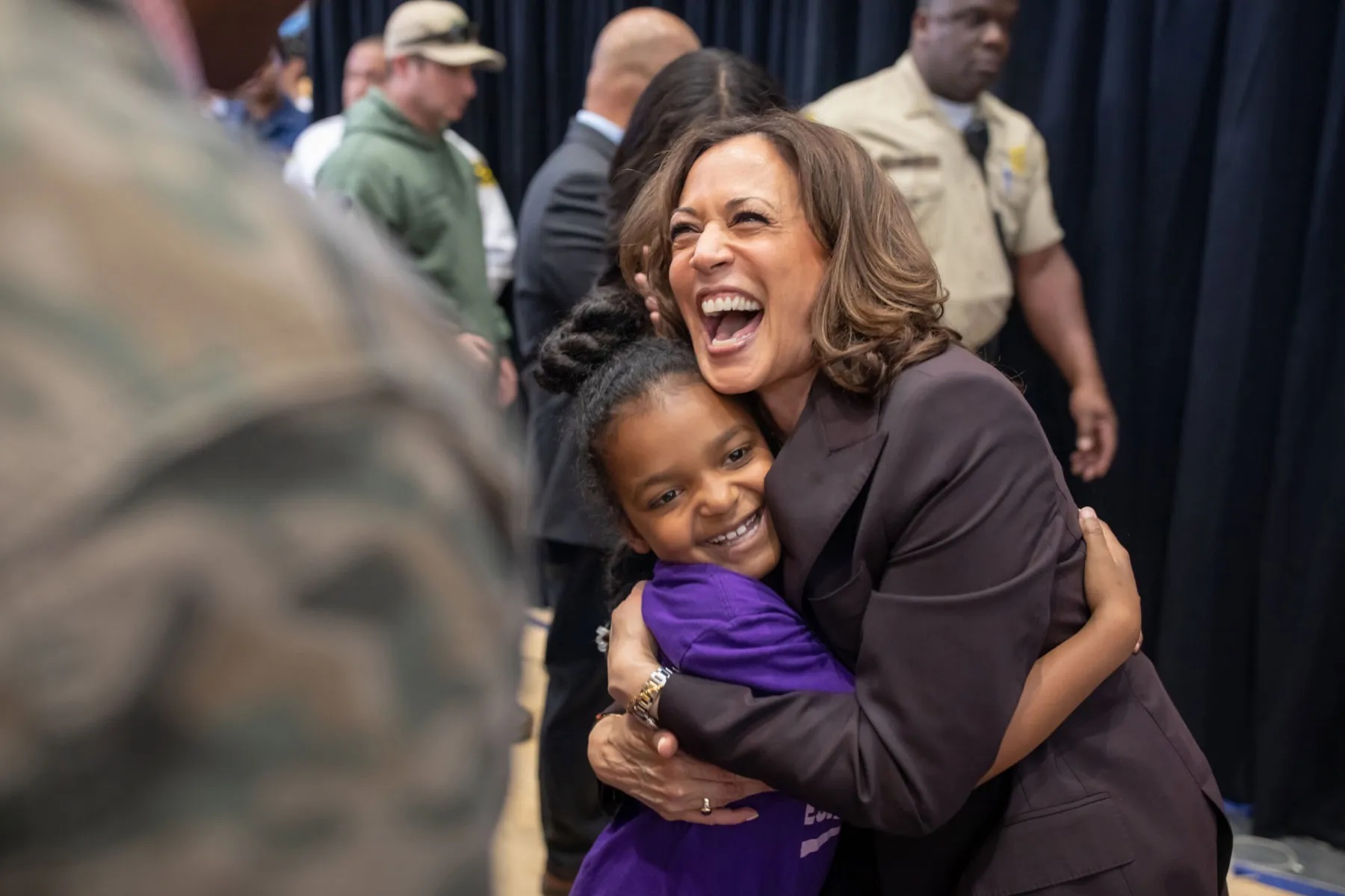 Kamala Harris with Supporters