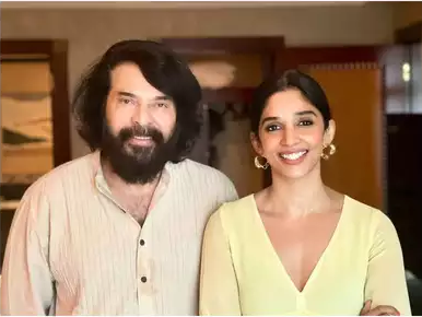 Nyla Usha with Kerala Actor Mammootty