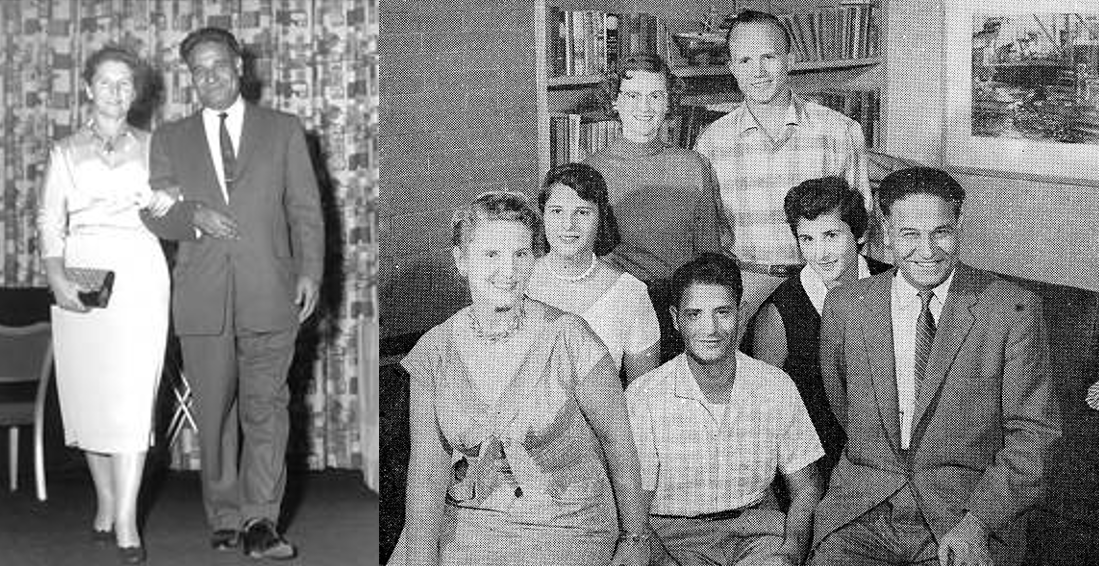 Dalip Saund with wife Marian Kosa and Family