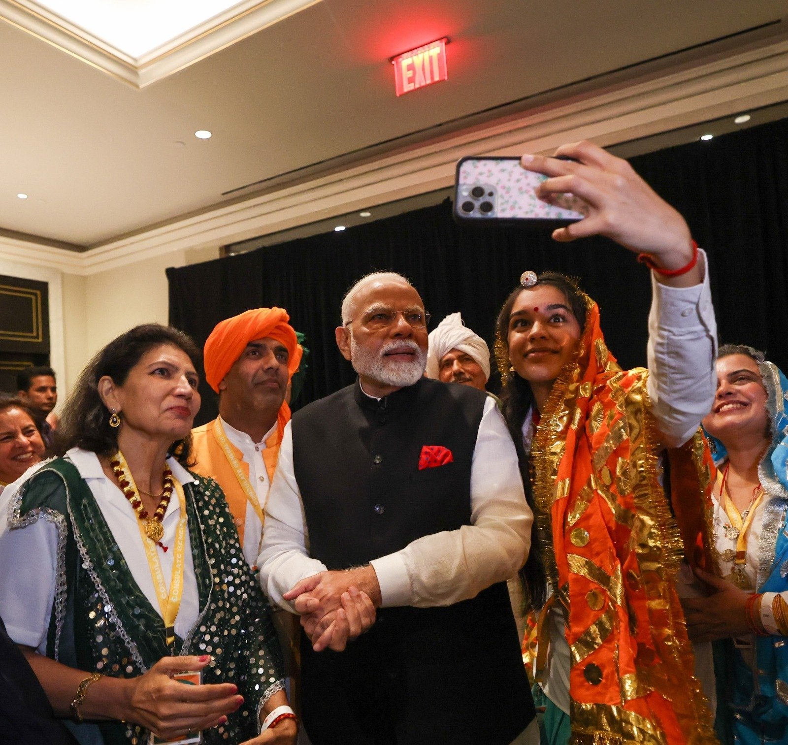 Modi meeting Indian Diaspora at Delaware