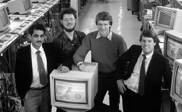 Vinod Khosla with Co-founders of Sun Microsystems
