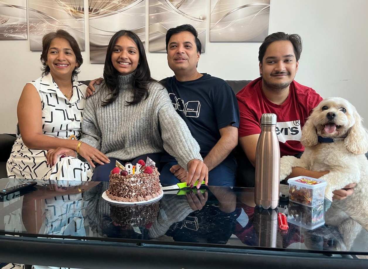 Poonam with her family